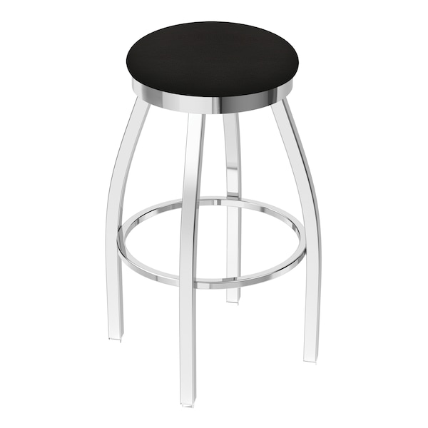 25" Swivel Counter Stool, Chrome Finish, Canter Espresso Seat